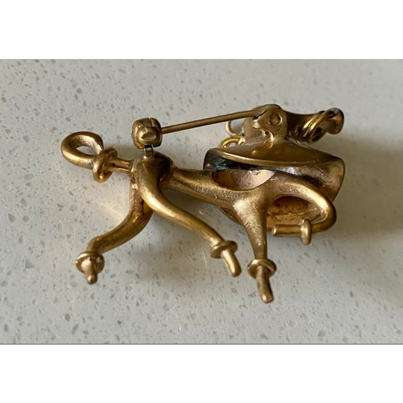 Vintage Brass Poodle Brooch - Picture 4 of 5